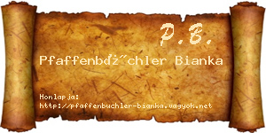 Pfaffenbüchler Bianka névjegykártya